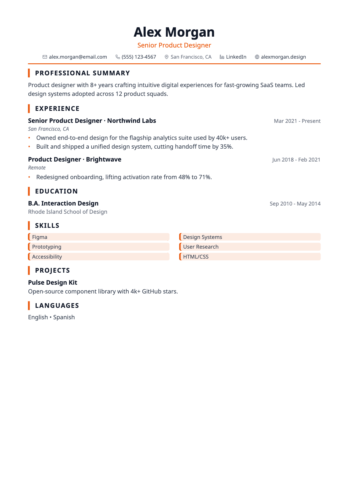 Infographic résumé template preview